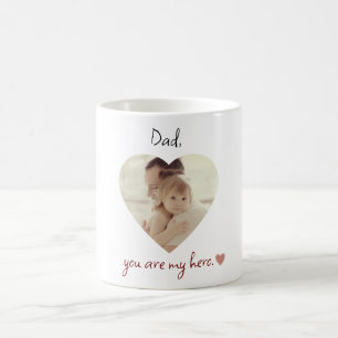 Papa Personnalisé Tu Es Mon Héros Coeur Photo Mug