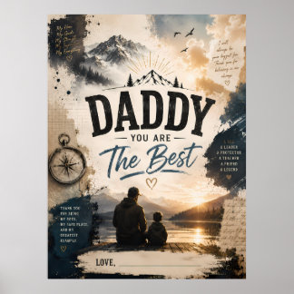 Papa personnalisé, vous êtes le meilleur poster