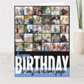Papa Photo Collage 31 Photo Carte d'anniversaire h (Devant)