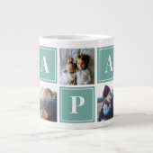 Papa Photo Collage Custom Giant Coffee Mug (Devant)
