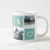 Papa Photo Collage Custom Giant Coffee Mug (Droite)