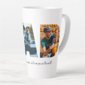 Papa Photo Collage Latte Mug pour Fête des pères (Angle droit)
