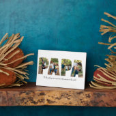 Papa Photo Collage Plaque de Fête des pères (Côté)