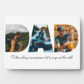 Papa Photo Collage Plaque de Fête des pères (Devant)