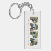 Papa Photo Collage Sleutelhanger voor Vaderdag (Voorkant Links)