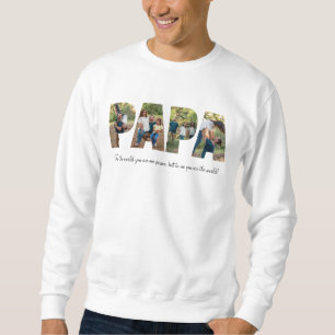 Papa Photo Collage Sweatshirt pour Fête des pères