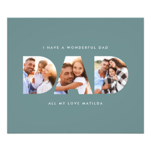 Papa photo typographie moderne cadeau enfant