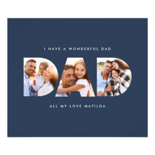 Papa photo typographie moderne cadeau enfant