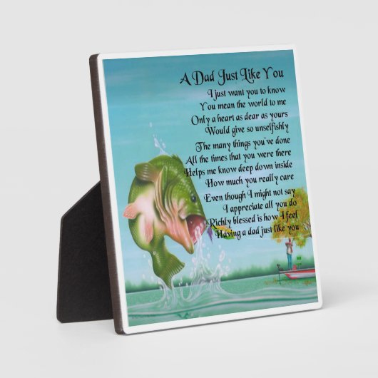 Papa Poem Plaque - Conception de pêche (Recto)