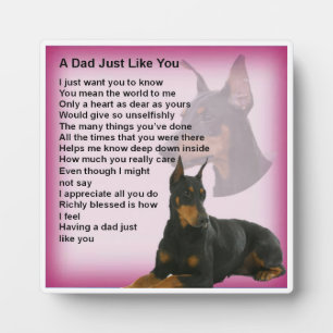 Papa Poem Plaque - Doberman Dog Design Fotoplaat
