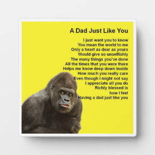 Papa Poem Plaque - Gorilla Design Fotoplaat