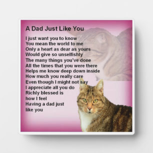 Papa Poem Plaque - Kat Design Fotoplaat