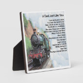 Papa Poem Plaque - Train Design Fotoplaat (Voorkant)