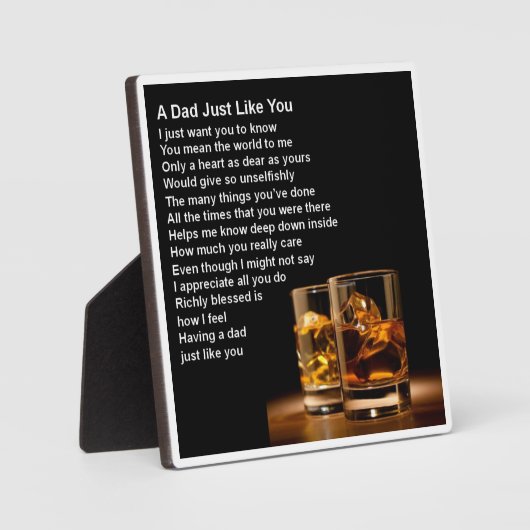 Papa Poem Plaque - Whisky Design (Recto)