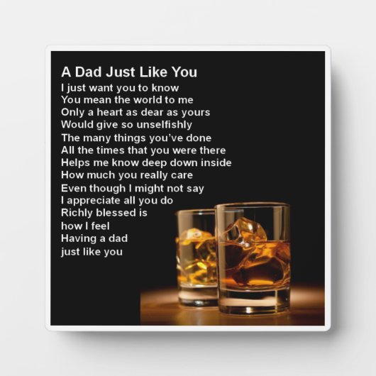Papa Poem Plaque - Whisky Design Fotoplaat (Voorkant)