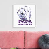Papa Polar Beer Canvas Afdruk (Insitu (Woonkamer))