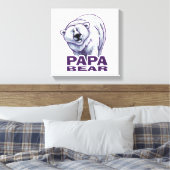 Papa Polar Beer Canvas Afdruk (Insitu (Slaapkamer))