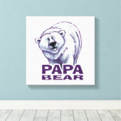 Papa Polar Beer Canvas Afdruk (Insitu (Houten vloer))