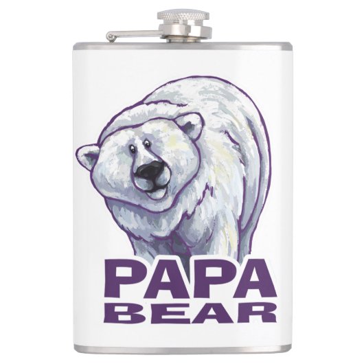 Papa Polar Beer Heupfles (Voorkant)