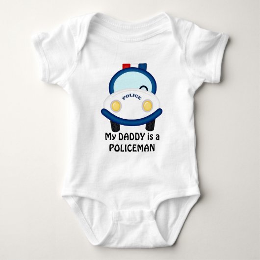 Papa Policeman unisex baby bodysuit (Voorkant)