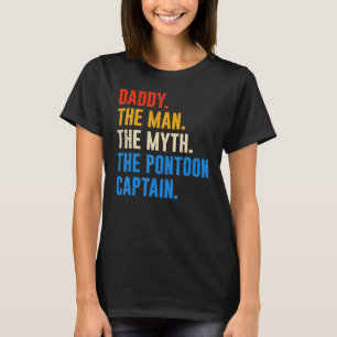 Papa Pontoon Man Myth Pontoon Kapitein T-shirt