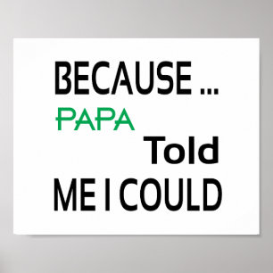 Papa-Poster (standaardgrootte lijst afbeelding) Poster