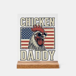 Papa Poule Coq Vintage Patriotique