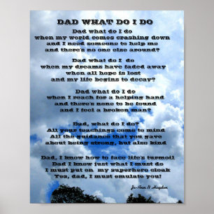PAPA QUE FAIS-JE Poème Poster