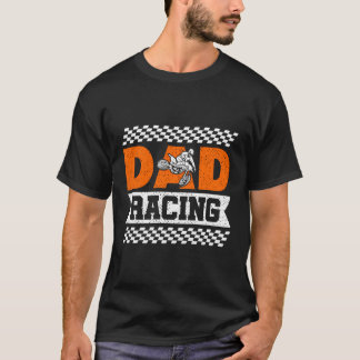 Papa racen voor kleine vuile fiets rijder vaders t-shirt