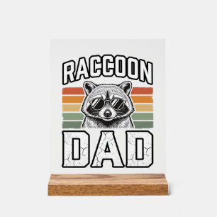 Papa Raton Laveur Gravure Vintage Design Vectoriel