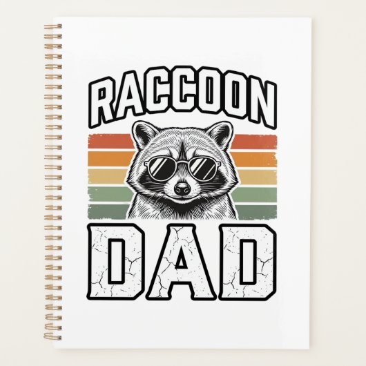 Papa Raton Laveur Gravure Vintage Design Vectoriel (Devant)