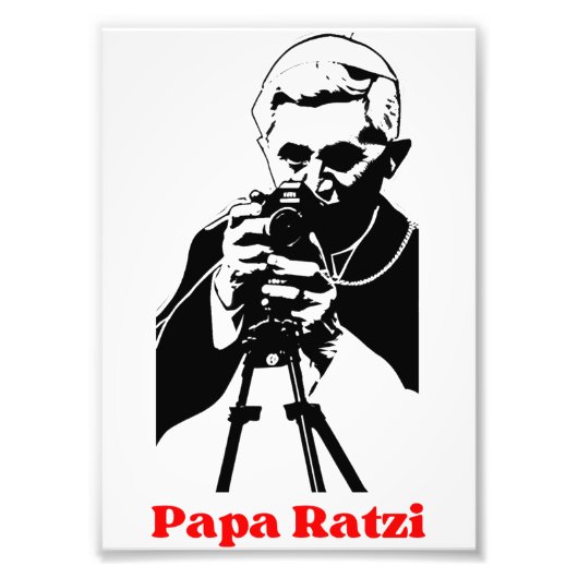 Papa Ratzi Foto Afdruk (Voorkant)