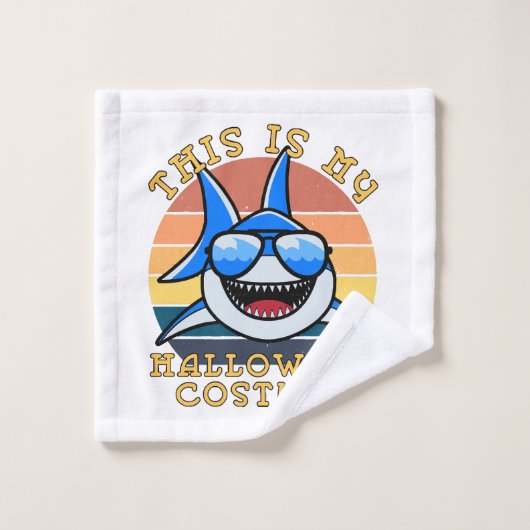 Papa Requin Soleil Couchant Drôle Épouvantable (Gant de toilette)