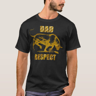 Papa Respect Bull Design T-shirt