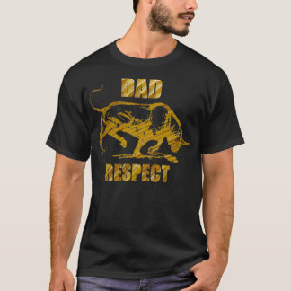 Papa Respect Bull Design T-shirt