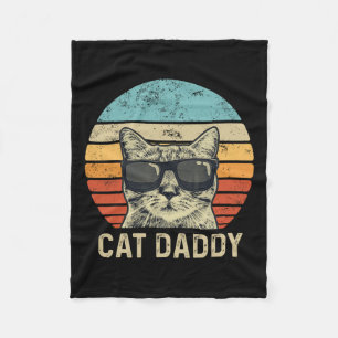 Papa Retro Kat Sungles Cool Kat Papa Gift Vaders Fleece Deken