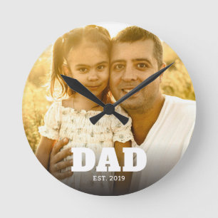 Papa Richt Moderne Vette Tekst Foto Ronde Klok