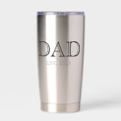 Papa Richtte Eenvoudig Moderne Vader Op Geïsoleerde Drinkbeker (Achterkant)