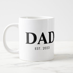 Papa Richtte Minimale Eenvoudige Tekst Op Jaar Extra Grote Beker