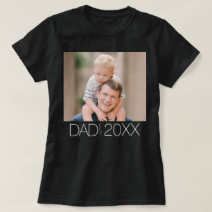 Papa Richtte Modern Schrift Foto Op T-shirt