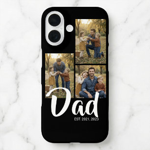 Papa Richtte Modern Schrift Zwart 3 Foto iPhone 16 Hoesje