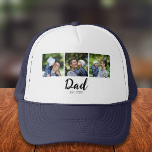 Papa Richtte Modern Schrift Zwart 3 Foto Trucker Pet