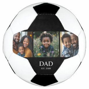 Papa Richtte Moderne Eenvoudige Zwarte 3 Foto Voetbal