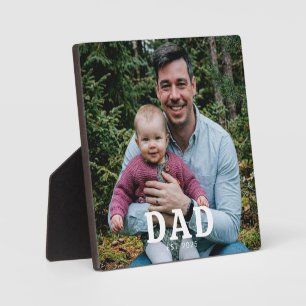 Papa Richtte Moderne Krachtige Foto Cadeau Fotoplaat