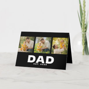Papa Richtte Moderne Krachtige Zwarte 3 Foto Op Kaart