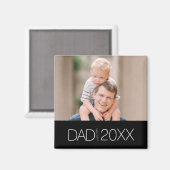 Papa Richtte Moderne Script Magneet op (Voorkant / Achterkant)