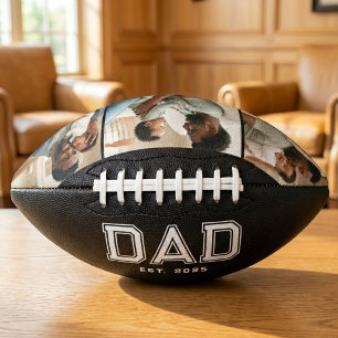 Papa Richtte Moderne Zwarte Vette 3 Foto Op American Football