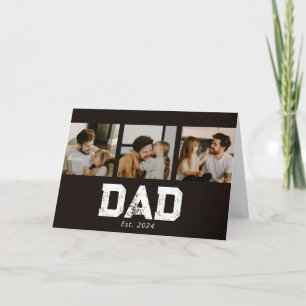 Papa Richtte Zwarte Fun 3 Foto Op Kaart