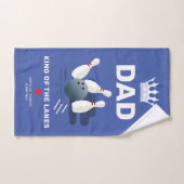Papa Roi des Pistes de Bowling (Serviette à main)