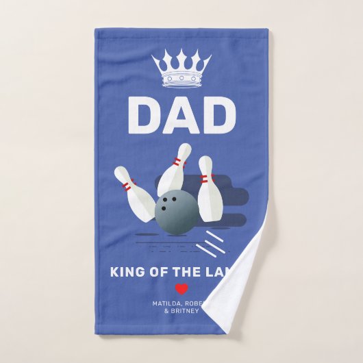 Papa Roi des Pistes de Bowling (Serviette à main)
